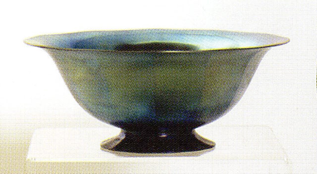 112 - Blue Aurene Iridescent Bowl