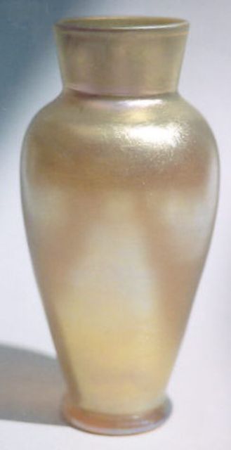 153 - Gold Aurene Iridescent Vase