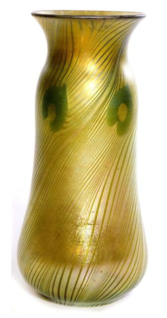 261 - Gold Aurene Iridescent Vase