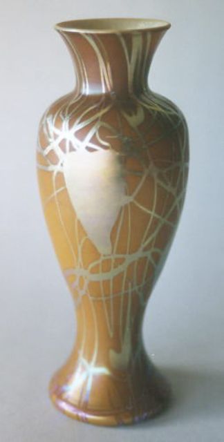 270 - Brown Aurene Iridescent Vase