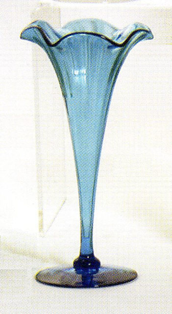 346 - Celeste Blue Transparent Vase