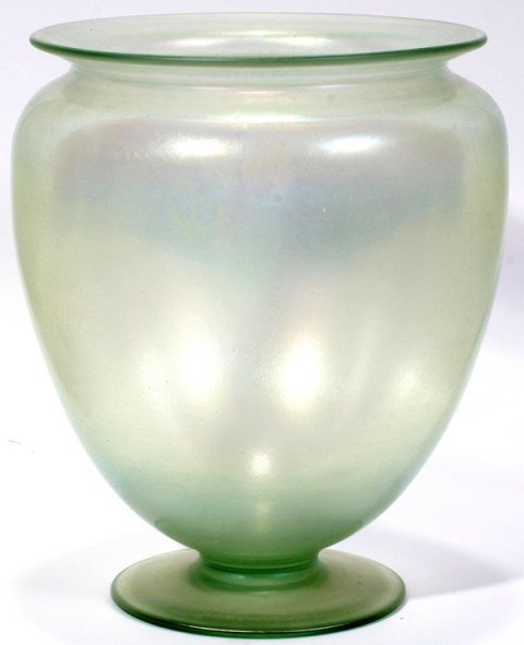 938 - Aqua Marine Iridescent Vase