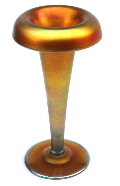 1124 - Gold Aurene Iridescent Vase