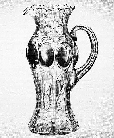 1284 - Colorless Engraved Pitcher