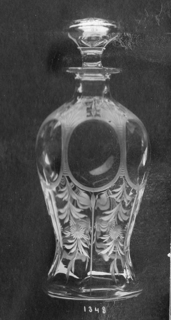 1348 - Colorless Engraved Decanter