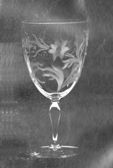1350 - Colorless Engraved Goblet