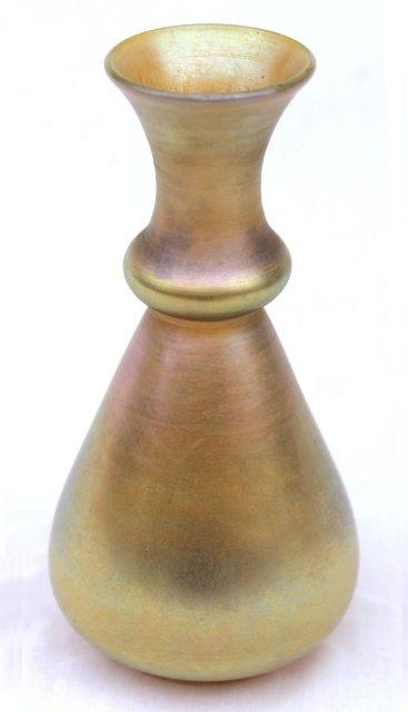 143 - Gold Aurene Iridescent Vase