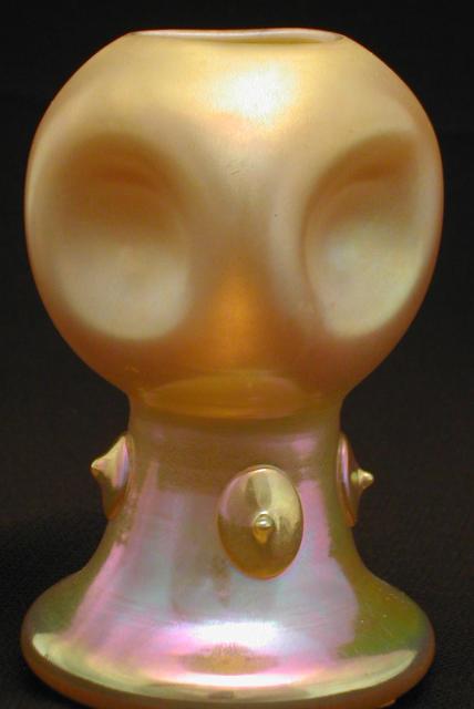 150 - Gold Aurene Iridescent Vase