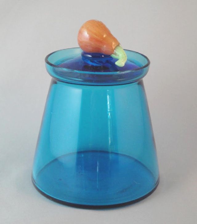 1518 - Celeste Blue Transparent Marmalade Jar