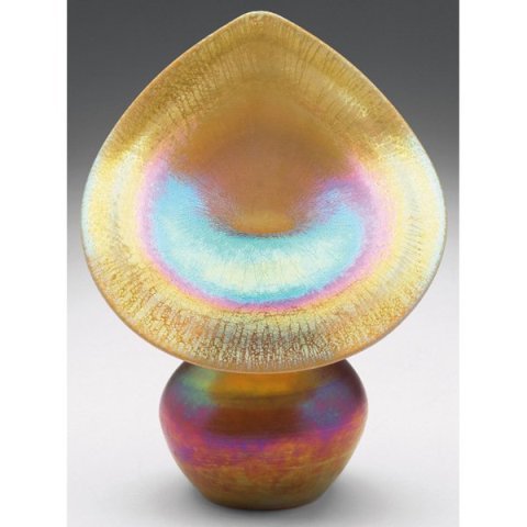 152 - Gold Aurene Iridescent Vase