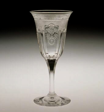 1530 - Colorless Engraved Goblet