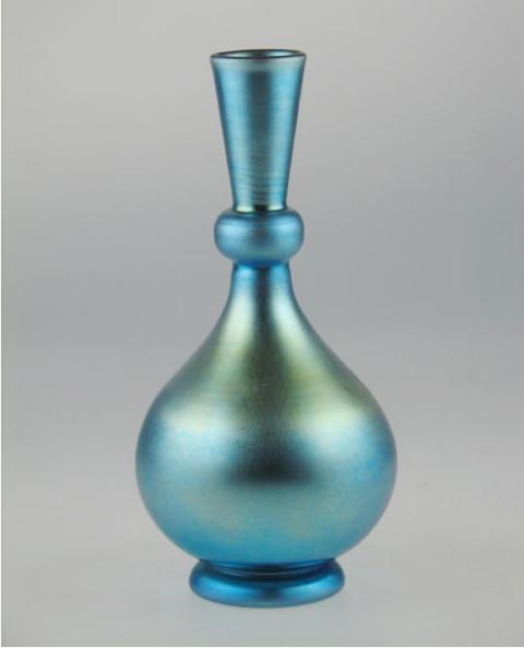 170 - Blue Aurene Iridescent Vase
