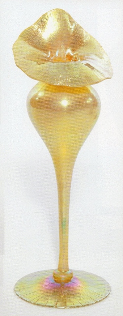 174 - Gold Aurene Iridescent Vase