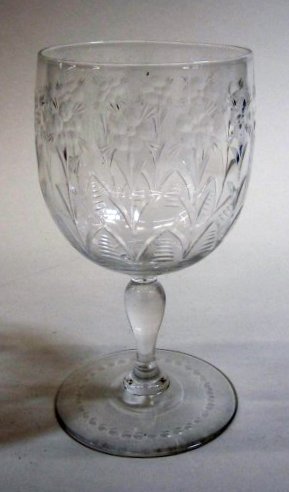 1781 - Colorless Engraved Goblet