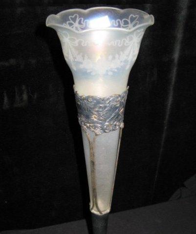 1951 - Verre de Soie Engraved Limousine Vase