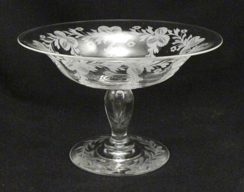 1983 - Colorless Engraved Compote