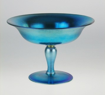 1983 - Blue Aurene Iridescent Compote
