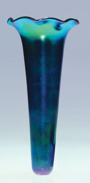 1998 - Blue Aurene Iridescent Limousine Vase