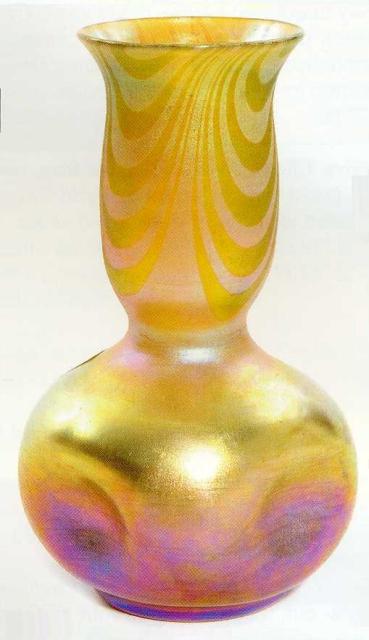 201 - Gold Aurene Iridescent Vase