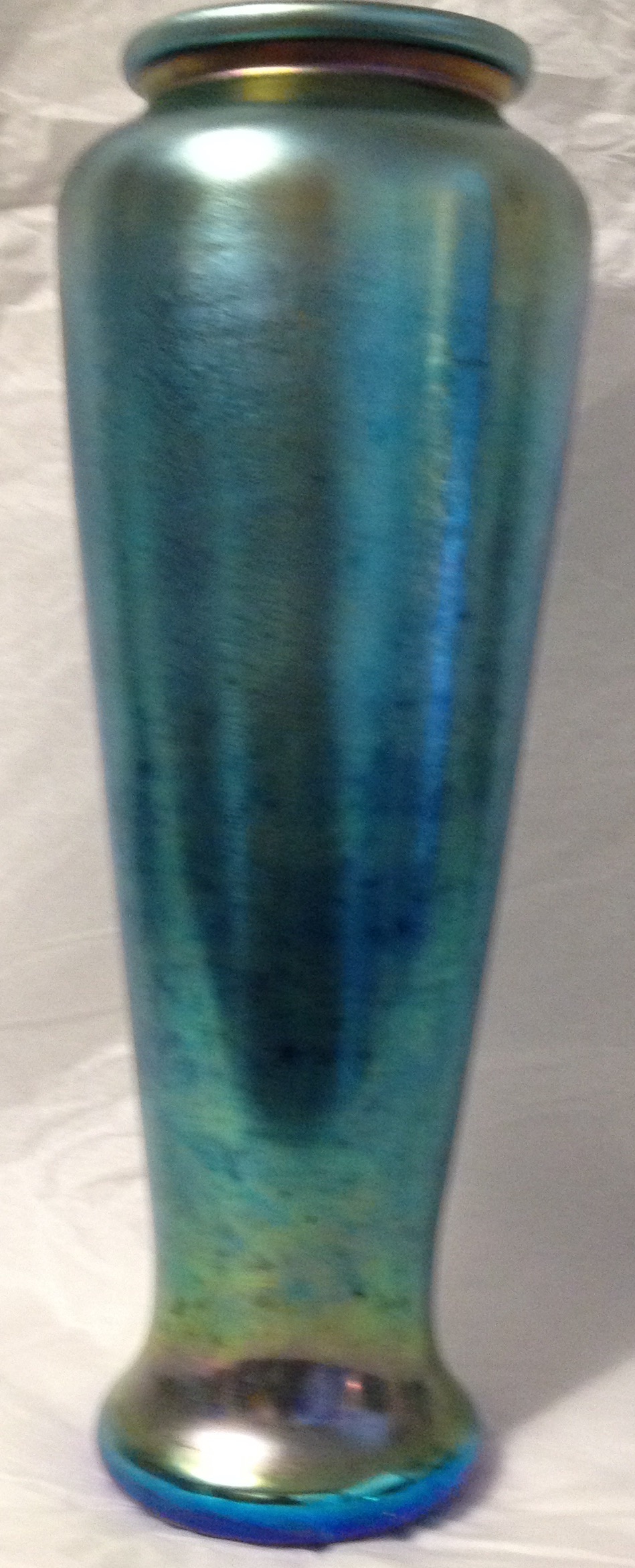 2142 - Blue Aurene Iridescent Vase