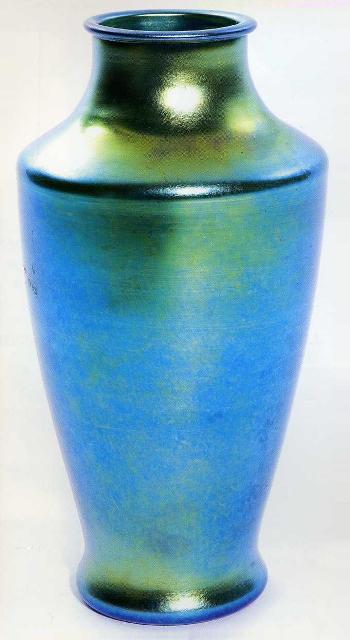 2144 - Blue Aurene Iridescent Vase