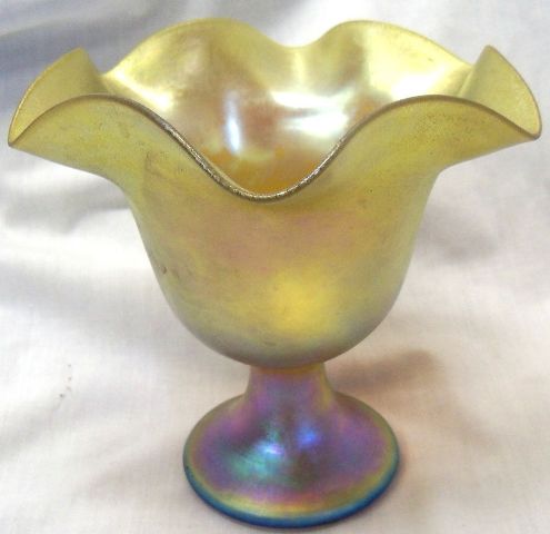 217 - Gold Aurene Iridescent Vase