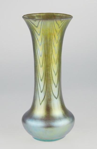 218 - Gold Aurene Iridescent Vase