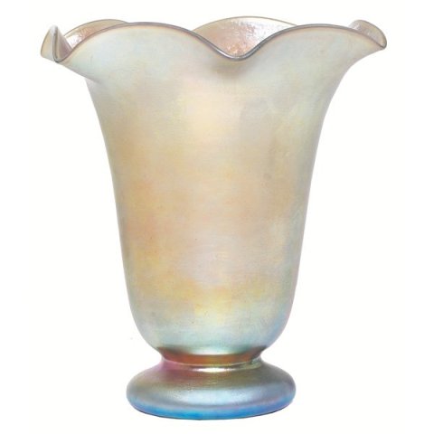 227 - Gold Aurene Iridescent Vase