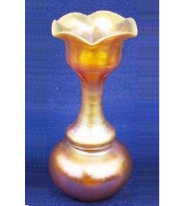 233 - Gold Aurene Iridescent Vase