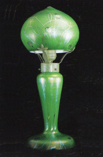 2339 - Green Aurene Iridescent Lamp
