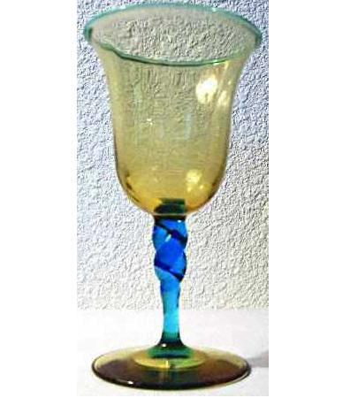 2361 - Amber Transparent Goblet