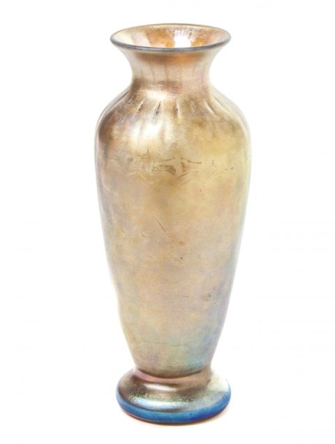 236 - Gold Aurene Iridescent Vase