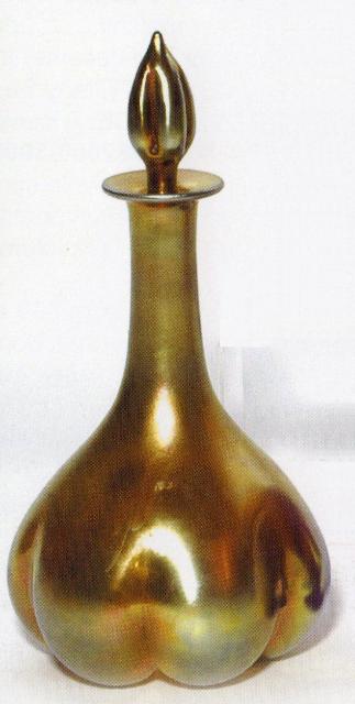 2387 - Gold Aurene Iridescent Decanter