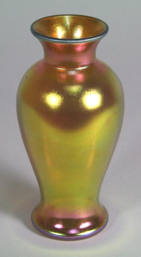 238 - Gold Aurene Iridescent Vase