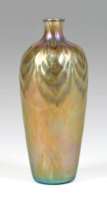239 - Gold Aurene Iridescent Vase