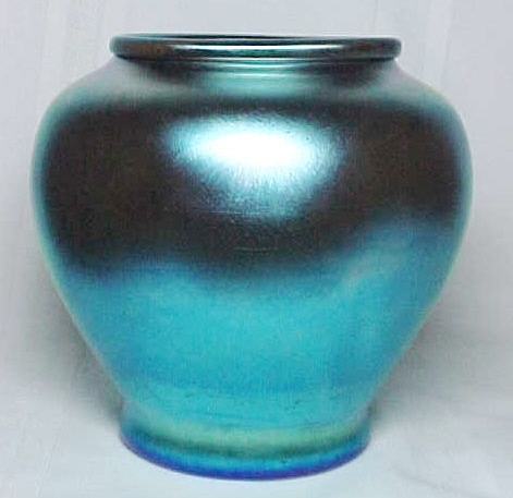 2412 - Blue Aurene Iridescent Vase