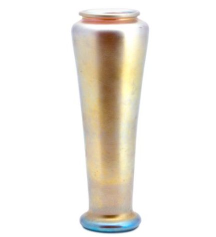 2418 - Gold Aurene Iridescent Vase