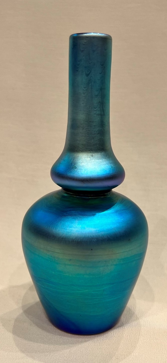 242 - Blue Aurene Iridescent Vase