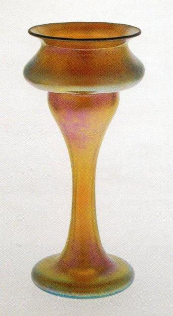 243 - Gold Aurene Iridescent Vase