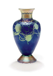 2469 - Tiffany Blue Iridescent Vase