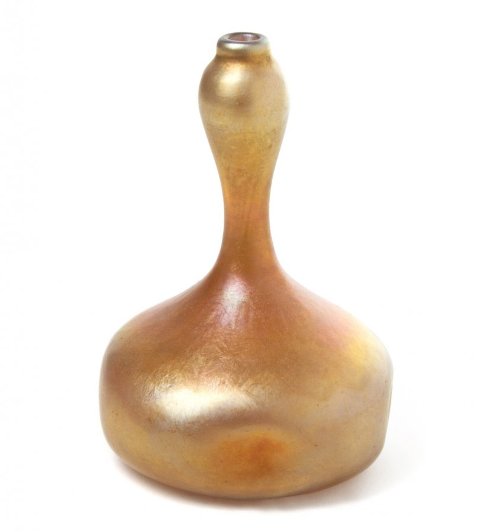 246 - Gold Aurene Iridescent Vase