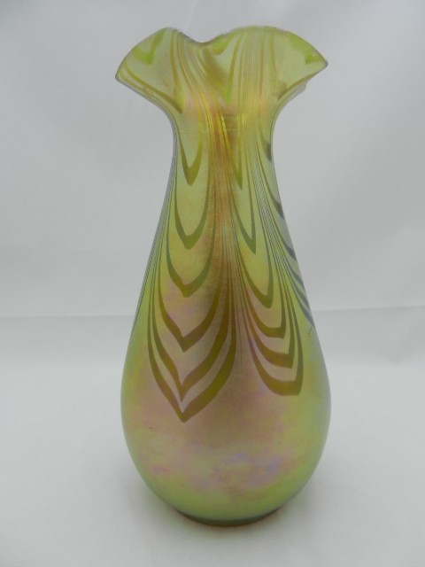 247 - Gold Aurene Iridescent Vase