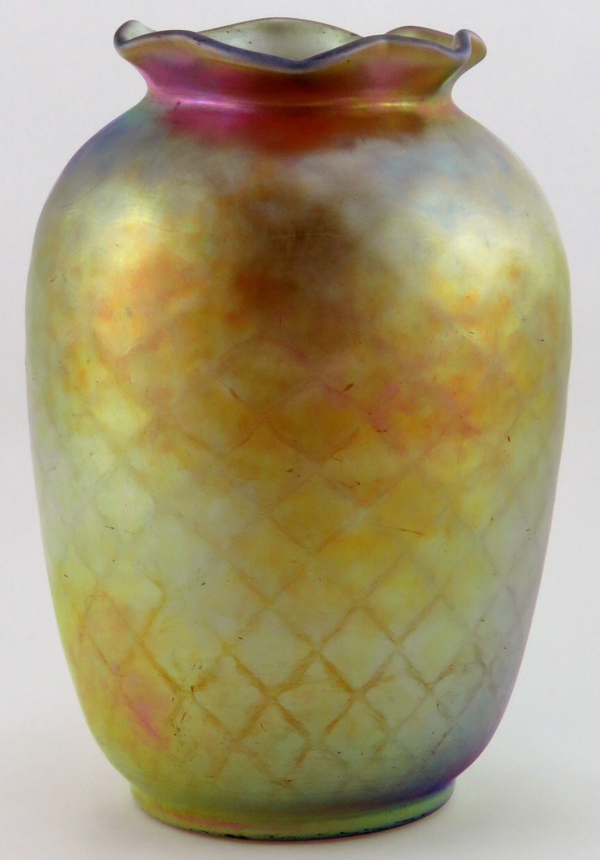 249 - Gold Aurene Iridescent Vase