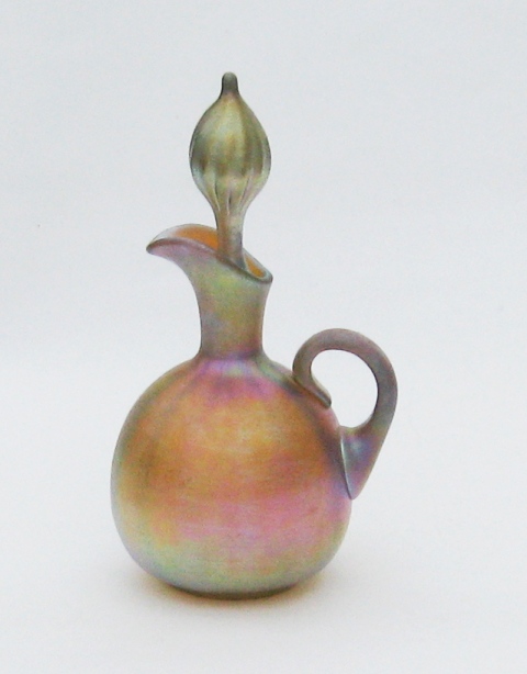 251 - Gold Aurene Iridescent Cruet