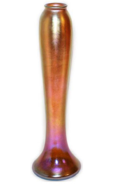 2555 - Gold Aurene Iridescent Vase