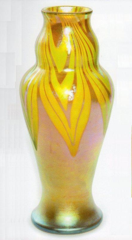 262 - Gold Aurene Iridescent Vase