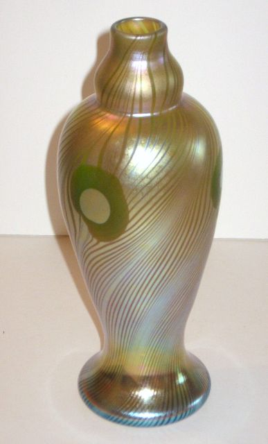 267 - Gold Aurene Iridescent Vase
