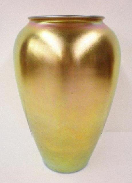 2682 - Gold Aurene Iridescent Vase