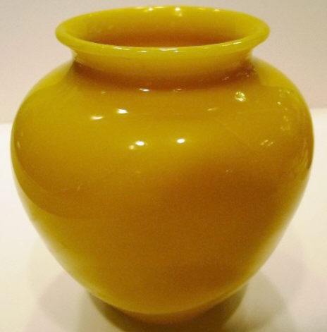2683 - Mandarin Yellow Translucent Vase