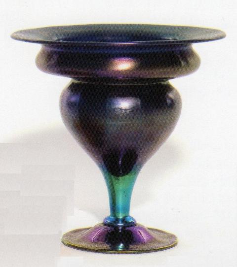 2684 - Blue Aurene Iridescent Vase